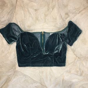 Tobi Velvet Crop Top